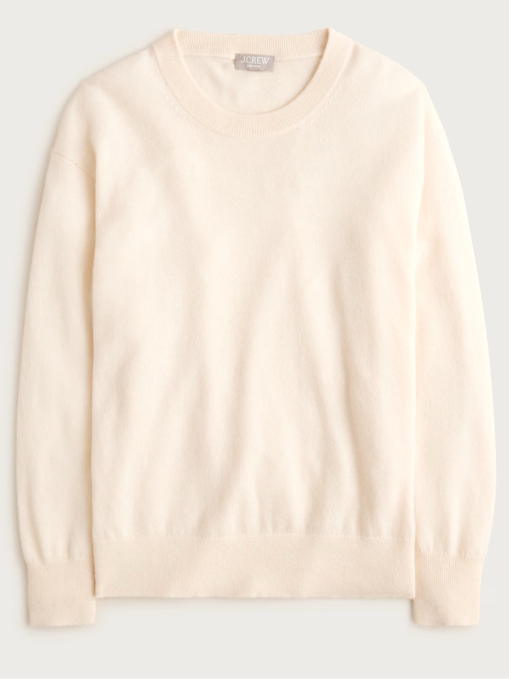 NWT! J. CREW 100% cashmere classic-fit crewneck sweater hthr natural small BA400
